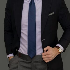 Cravate Soie Bleu Nuit — Denk Store