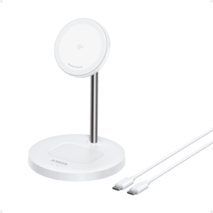 Anker MagGo Wireless Charger (Qi2, 2-en-1 Stand) — Anker — Chargeur à induction magnétique — Blanc