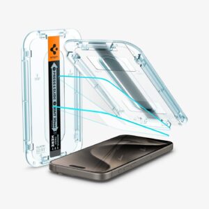 iPhone 15 Series GLAS.tR EZ Fit (Sensor Protection) Screen Protector — Spigen — Film de protection écran