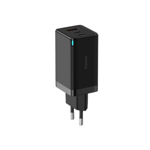 Baseus GaN5 Pro 3 Ports Fast Charger 65W — Baseus — Chargeur secteur USB-C — Noir